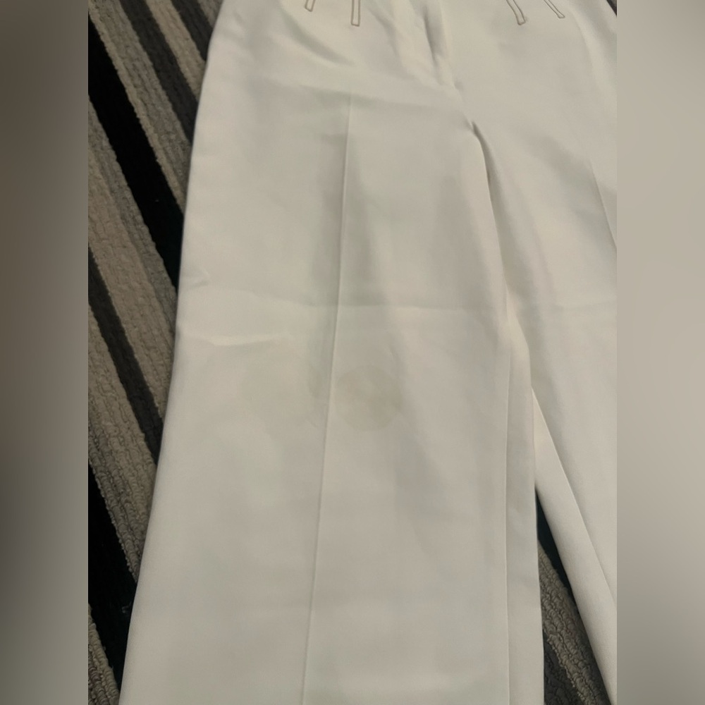Veronica Beard White Wide-Leg Pants - Picture 3 of 4
